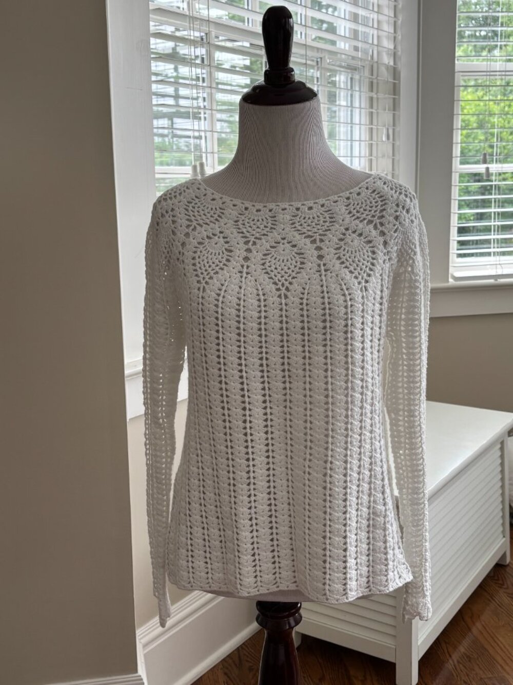J McLaughlin Shellona Crocheted Sweater